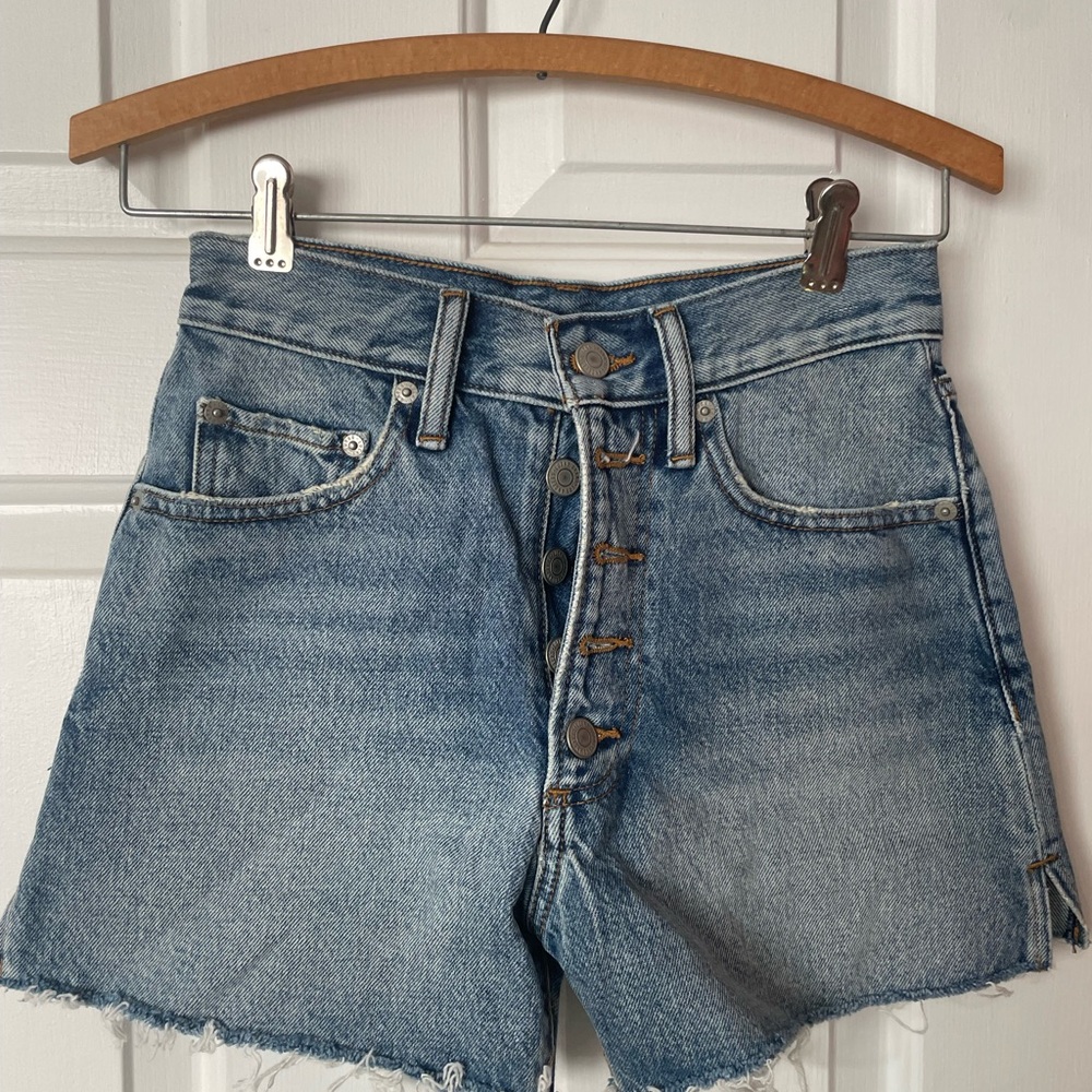 Lucky Brand Blue Jean Shorts High-Waisted Cut-Off